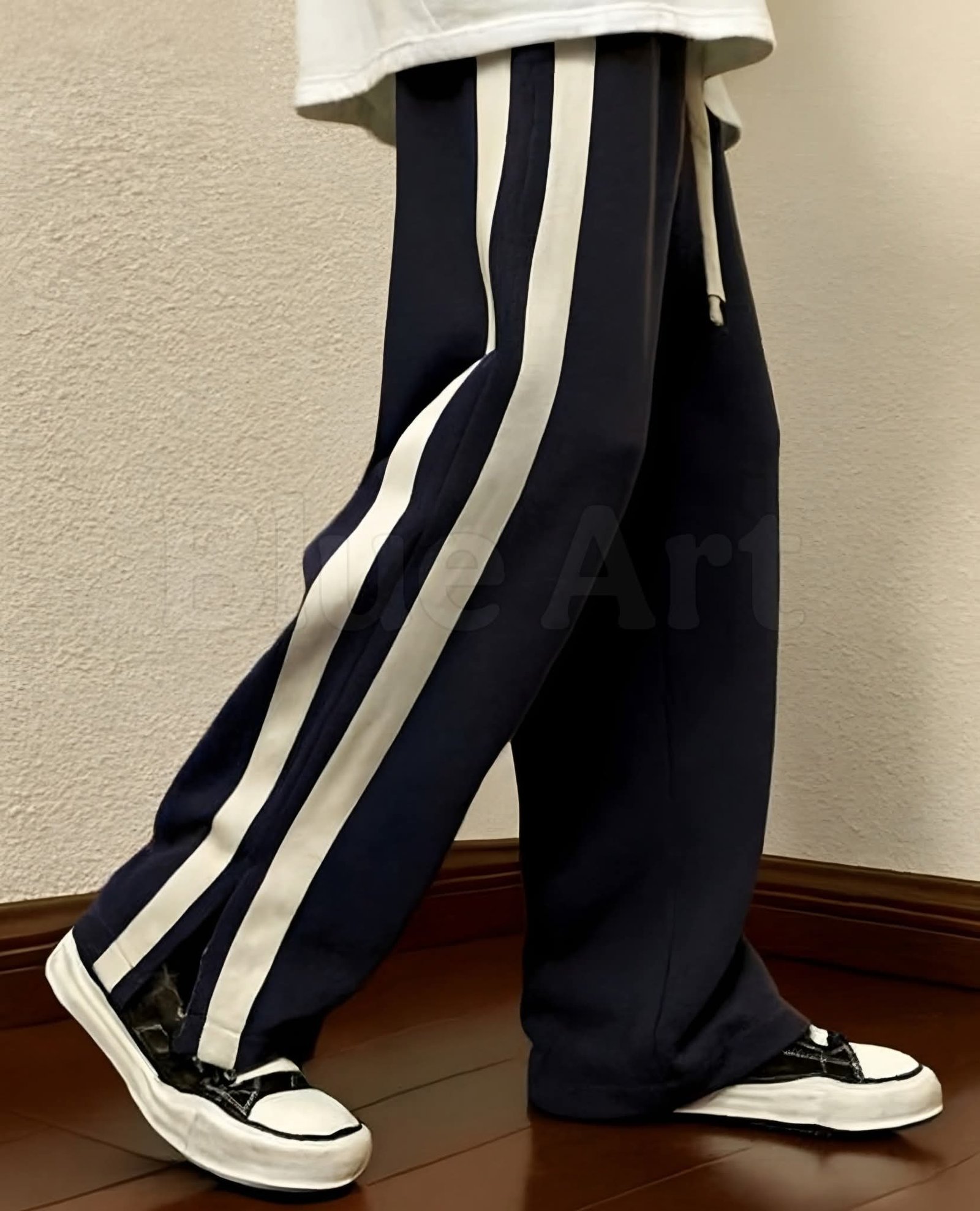 WhatsApp Image 2025-09-03 at 00.40.51_0811072f Coffee Drift Stripes Trousers – Premium Knit, Stacked Hem Style - Image 4