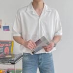 Drop Shoulder Short-Sleeve Cotton Shirt – Premium Comfort & Style - Image 2