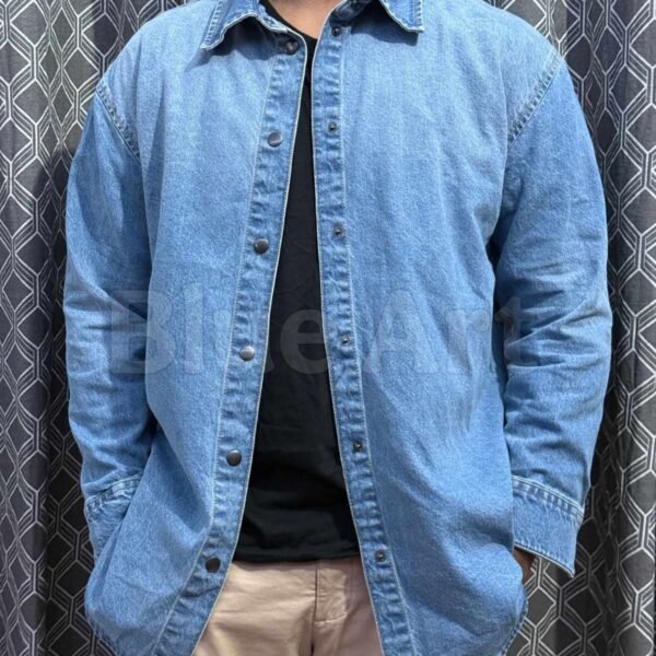 Vintage Denim Shirt in Light Blue