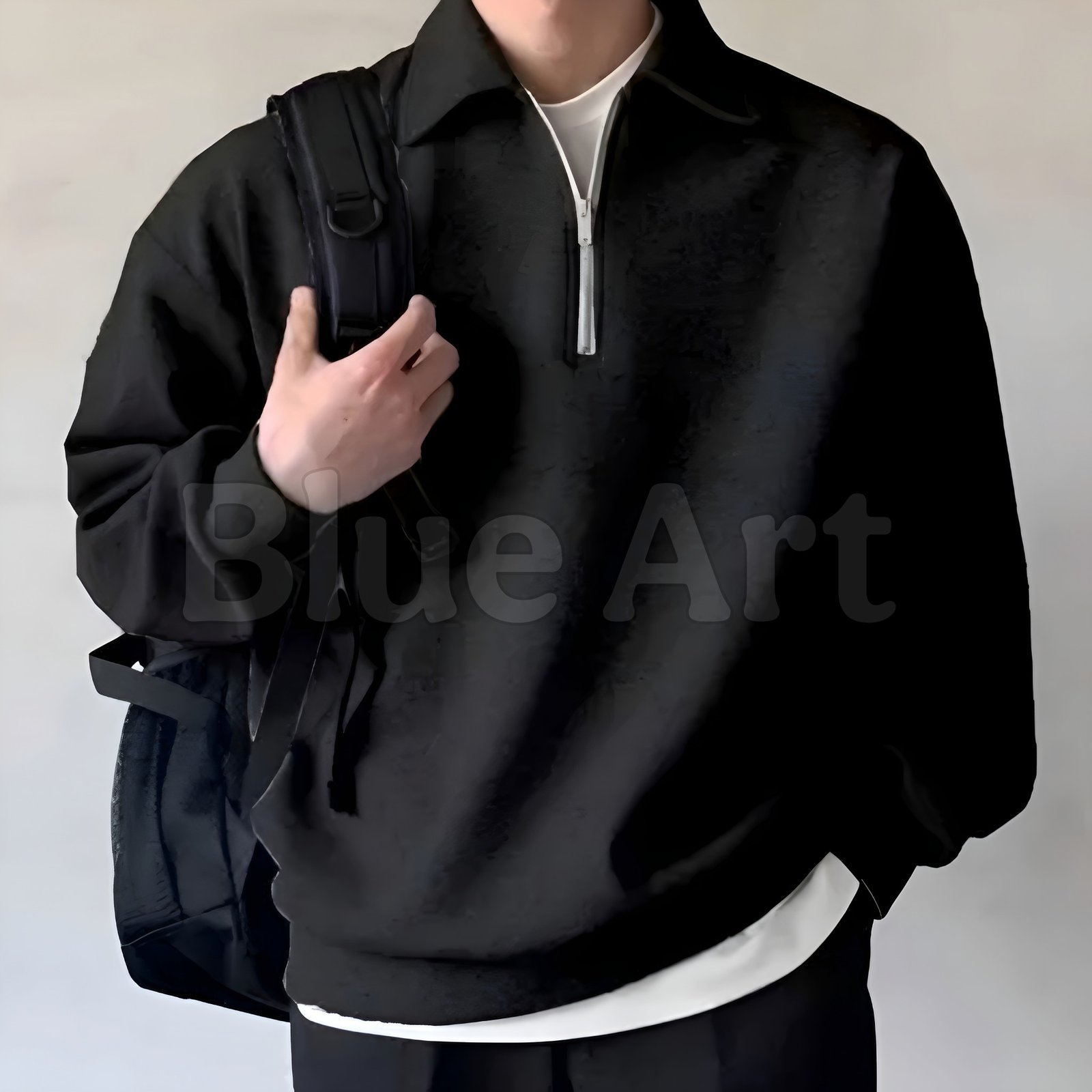 558091192_122146549700742094_2098964812689046639_n Panda Half Zipper Full Sleeve T-Shirt - Image 1