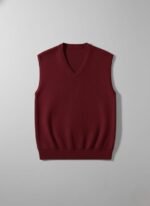 Men's V-Neck Knit Sweater Vest - Image 2
