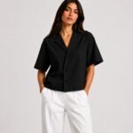 Boxy Double-Breasted Ladies Shirts - Image 2
