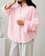 Premium Oxford Cotton Loose Fit Ladies Shirt - Image 2