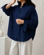 Premium Oxford Cotton Loose Fit Ladies Shirt - Image 3