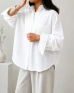 Premium Oxford Cotton Loose Fit Ladies Shirt - Image 7