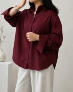 Premium Oxford Cotton Loose Fit Ladies Shirt - Image 6